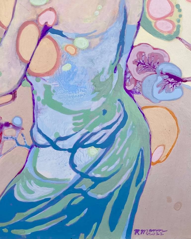 Original Art Deco Women Painting by Rebecca Mann