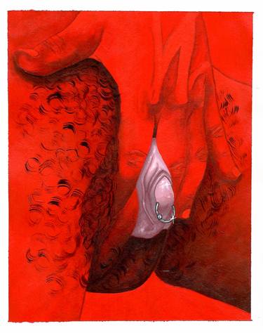 Original Figurative Erotic Paintings by Nell Kerr