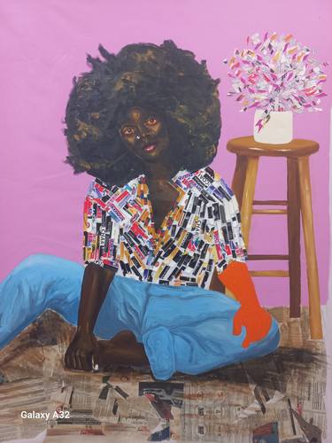 Original Figurative Women Paintings by Erica Adjei