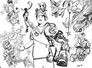 Original Expressionism Comics Drawings by Akash Nanjani
