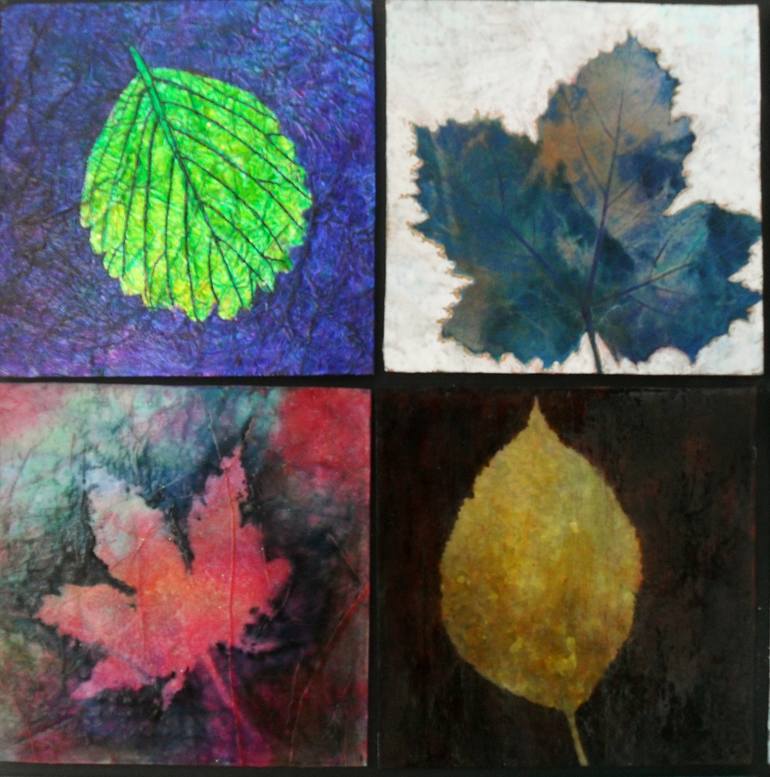 Original Expressionism Botanic Mixed Media by Angie Cotterill