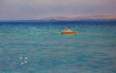 Original Boat Paintings by angie cotterill