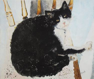 Original Cats Paintings by angie cotterill
