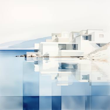 Print of Minimalism Architecture Digital by Adam Drake