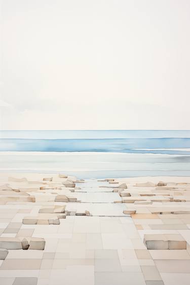Print of Abstract Beach Digital by Adam Drake