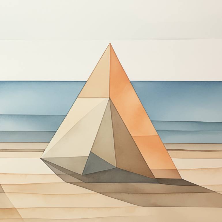 Original Abstract Beach Digital by Adam Drake