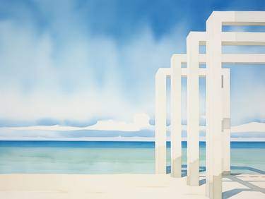 Original Art Deco Beach Digital by Adam Drake