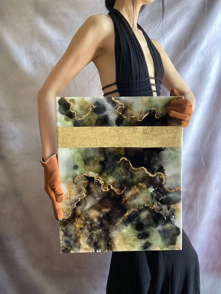 Original Abstract Expressionism Abstract Mixed Media by Aika A