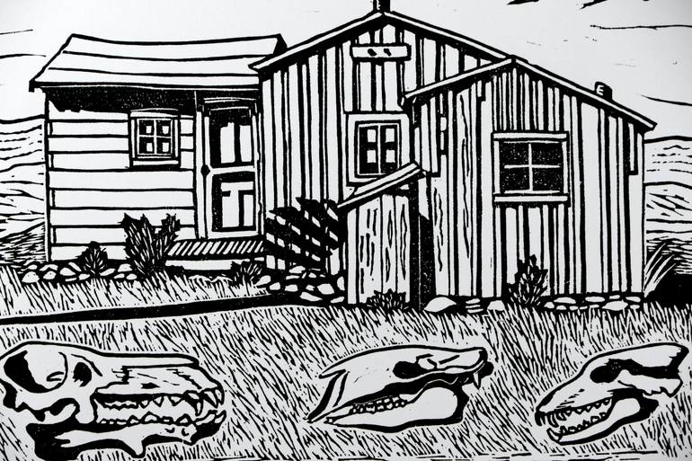 Original Black & White Architecture Printmaking by Amanda Palmer