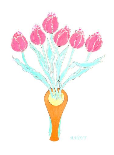 Original Floral Drawings by Alexandra Hoyt