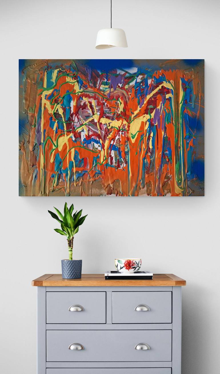 Original Abstract Expressionism Abstract Painting by Kristina Kalle