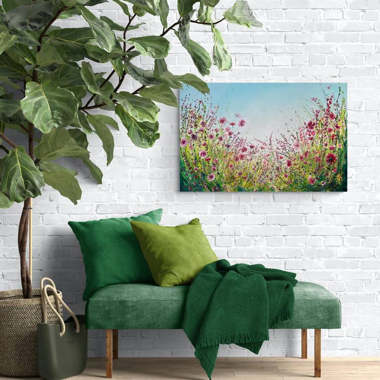 Original Abstract Floral Painting by Emma Sian Pritchard