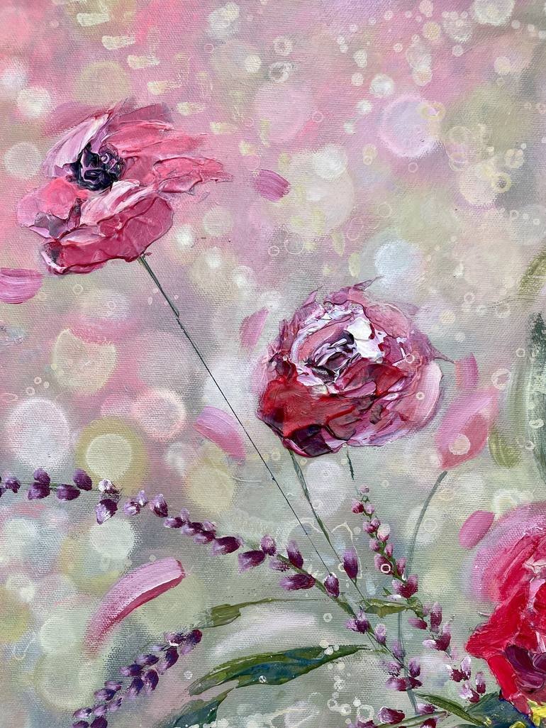 Original Impressionism Floral Painting by Emma Sian Pritchard