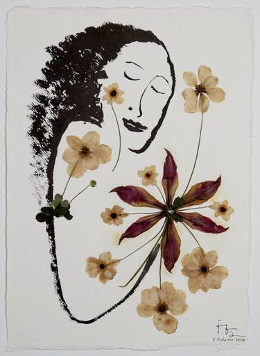 Original Abstract Women Drawing by Janica Draisma