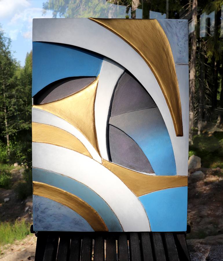 Original Geometric Abstract Sculpture by Mikael Suhovei
