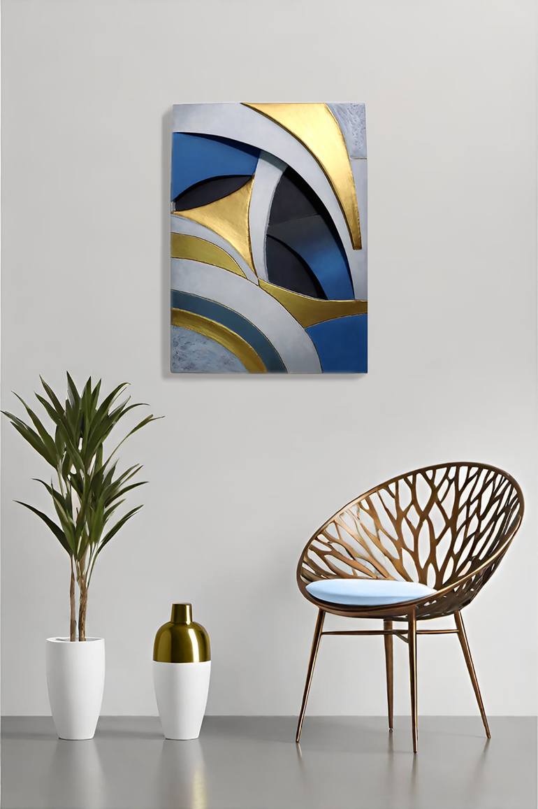 Original Geometric Abstract Sculpture by Mikael Suhovei