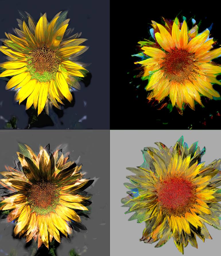Original Abstract Expressionism Floral Digital by Patrick Beilman