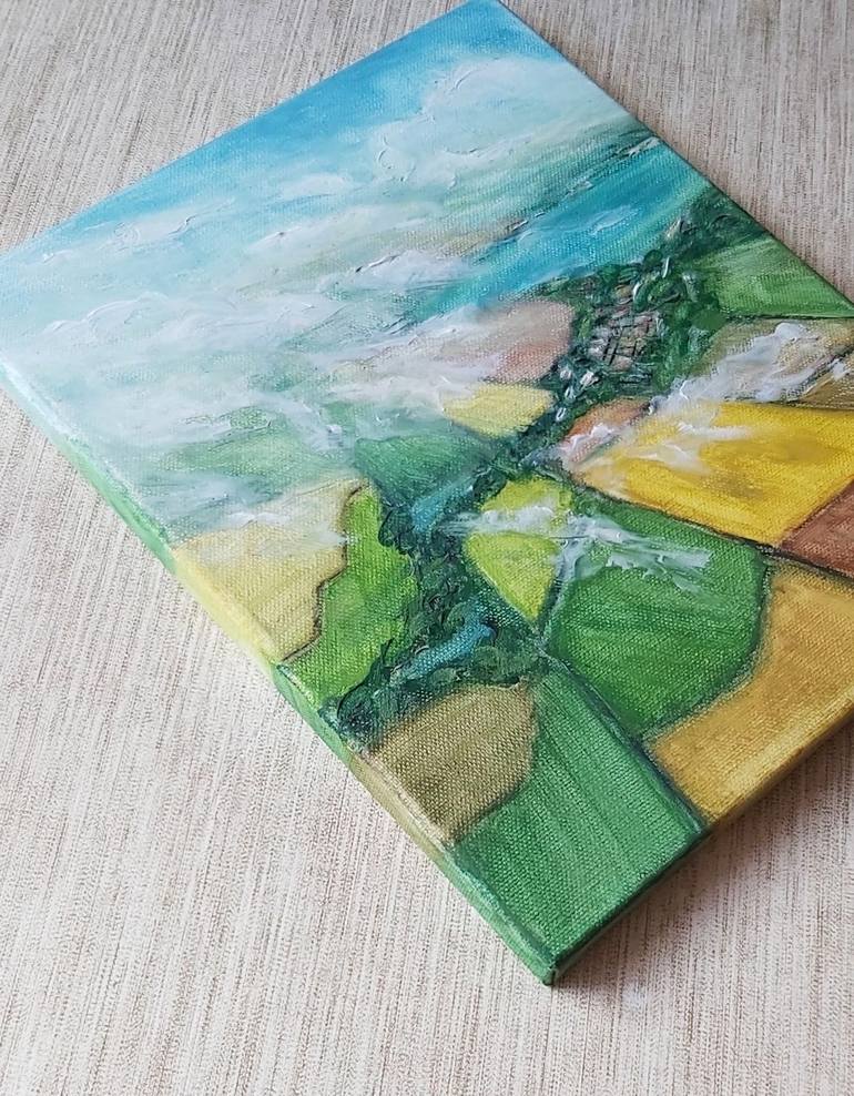 Original Color Field Painting Landscape Painting by Olena NOIZET