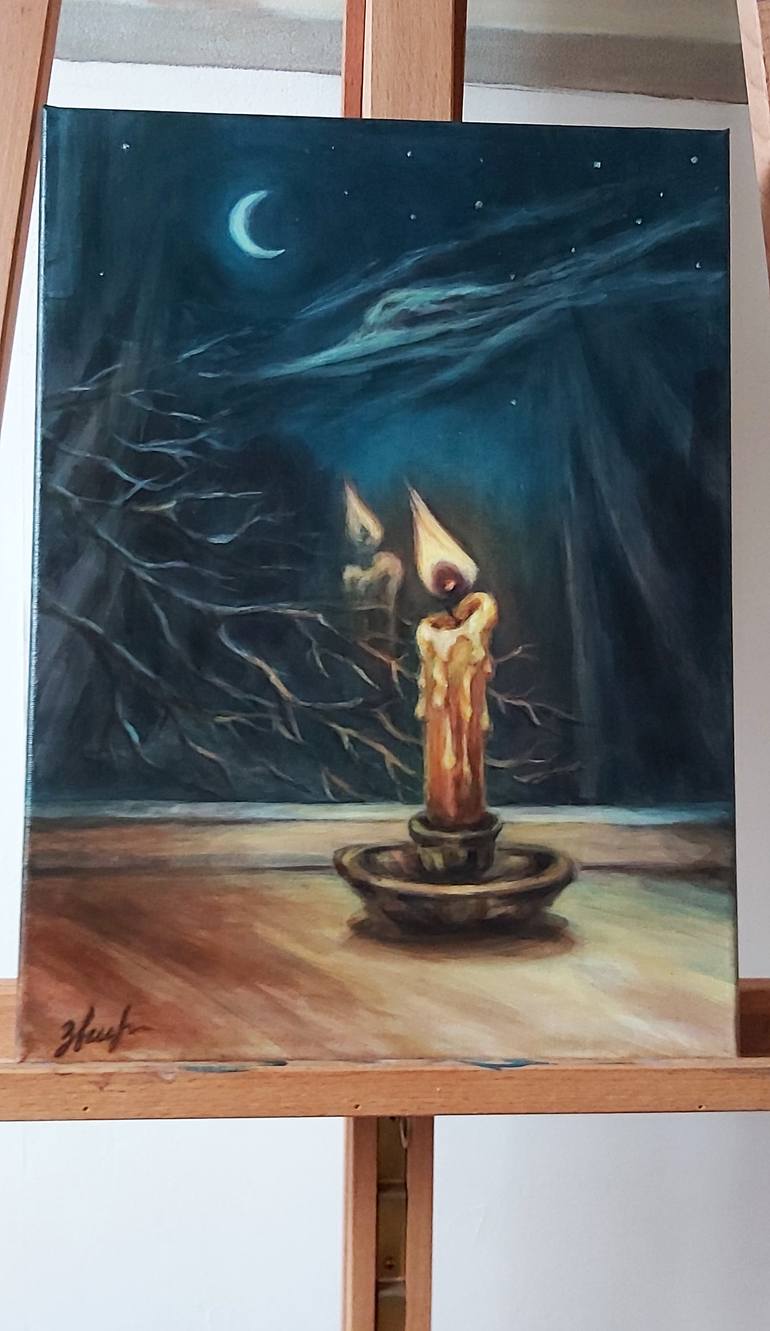 Original Art Deco Light Painting by Olena Noizet