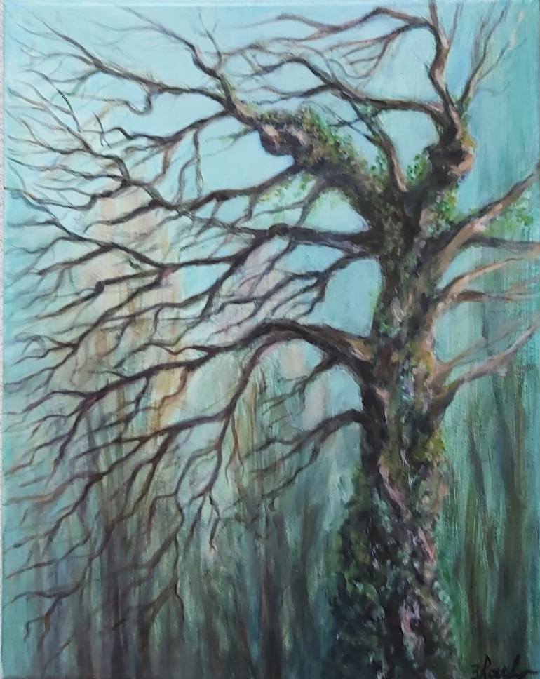 Original Art Nouveau Landscape Painting by Olena Noizet