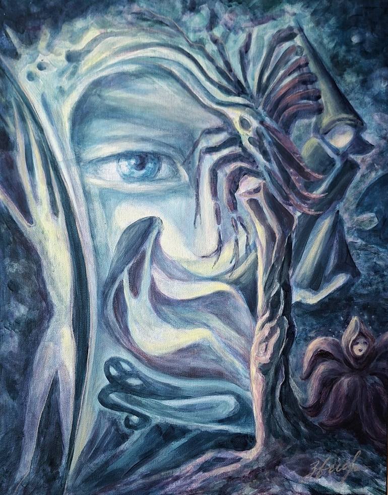 Portrait of David Bowie Painting by Olena Noizet | Saatchi Art