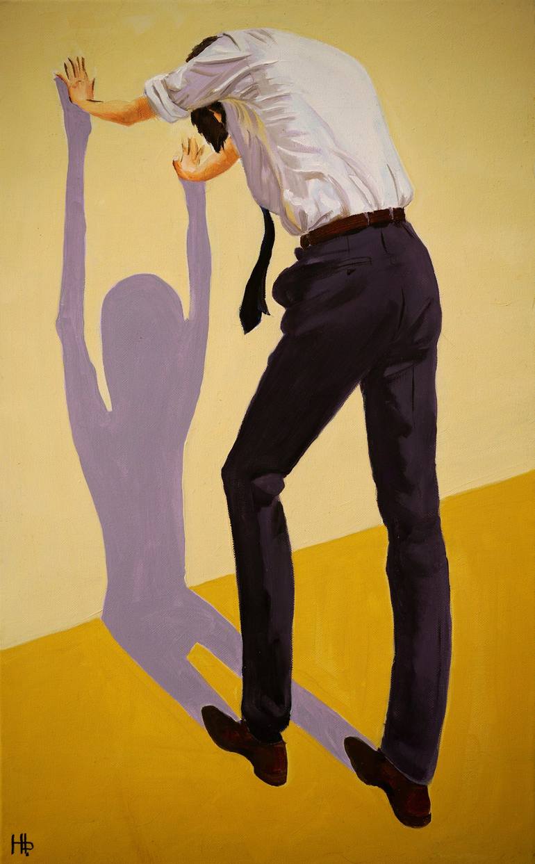 Original Realism Men Paintings by Helene Ponot