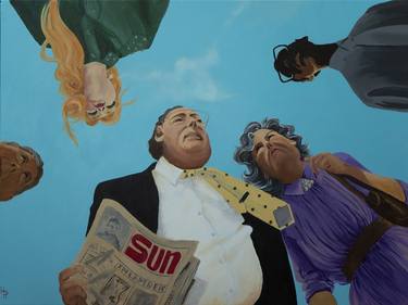 Original Classicism Pop Culture/Celebrity Paintings by Helene Ponot