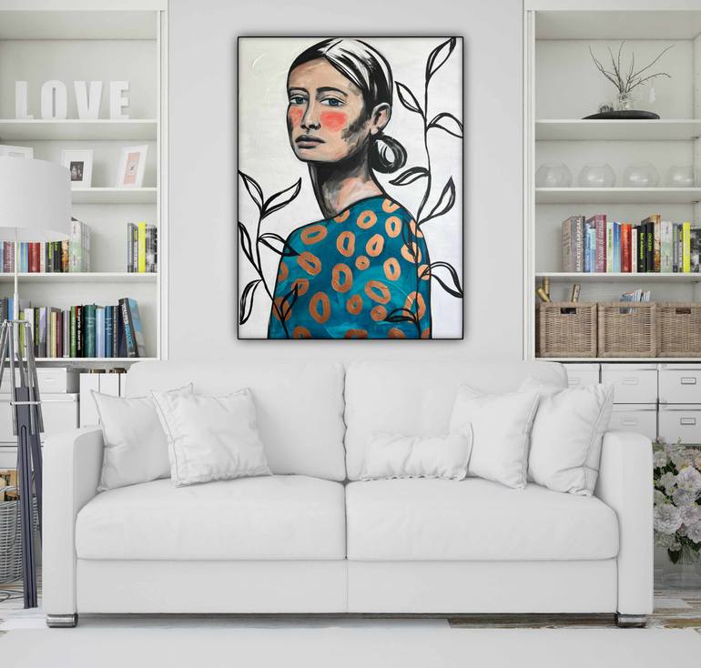 Original Abstract Expressionism Women Painting by Darya Sokolova