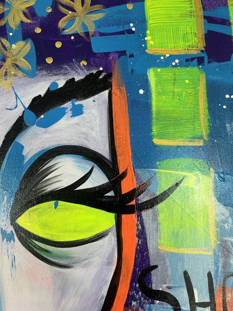 Original Abstract Pop Culture/Celebrity Painting by Darya Sokolova