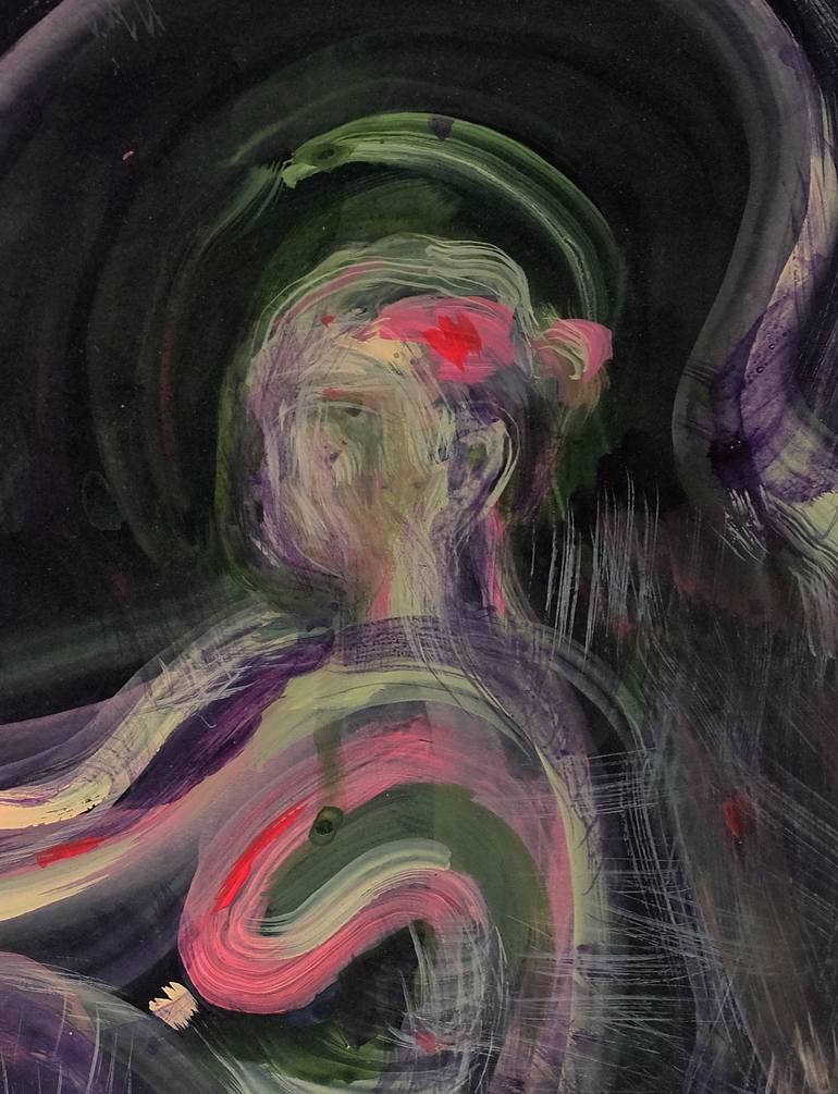 Original Expressionism Nude Painting by Sylke Gande