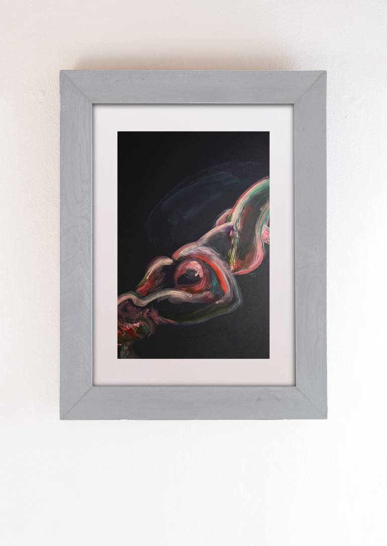 Original Abstract Expressionism Erotic Painting by Sylke Gande