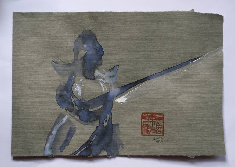 Original Abstract Expressionism Sports Painting by Sylke Gande
