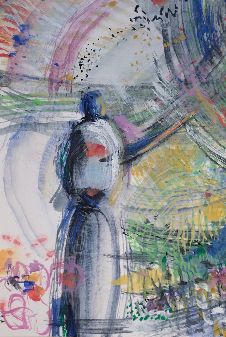 Original Abstract People Painting by Sylke Gande