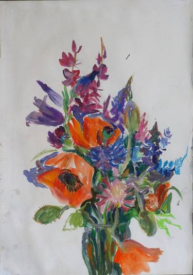 Print of Impressionism Floral Paintings by Natalia Zharkikh