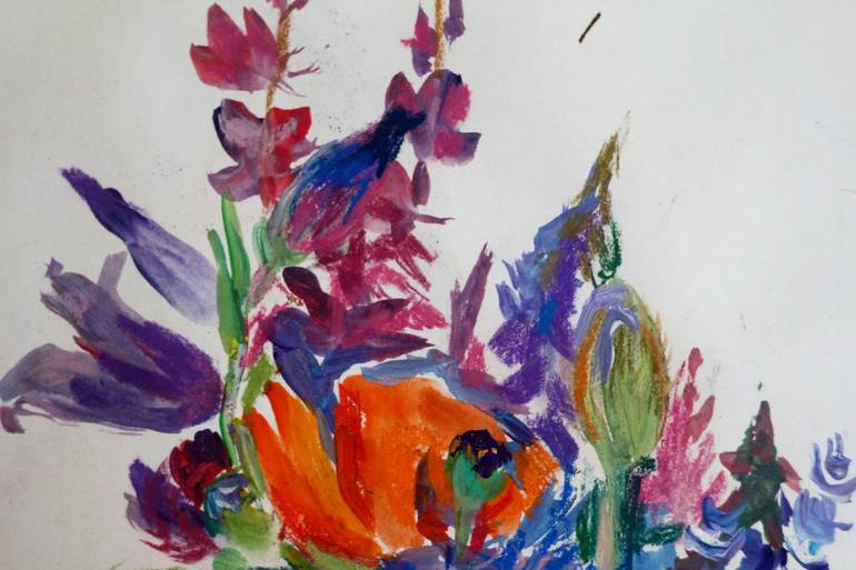 Original Impressionism Floral Painting by Natalia Zharkikh