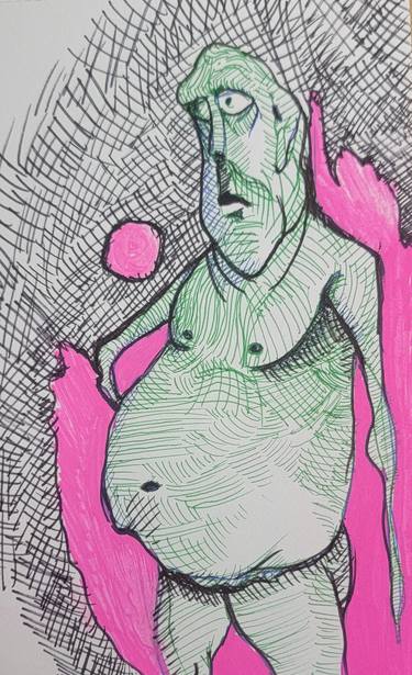 Original Abstract Expressionism Body Drawings by Mario Vazquez