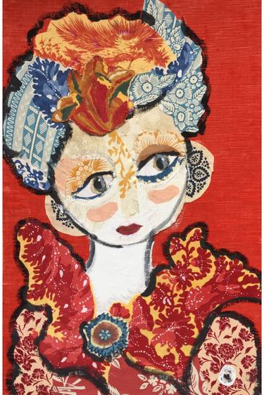 Original Fauvism Women Collage by Katherine Roumanoff
