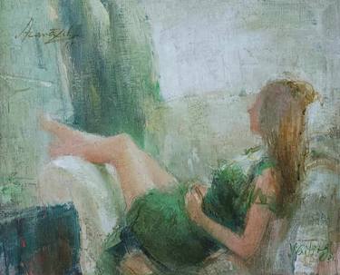 Original Figurative Women Paintings by Aramazd Petrosyan