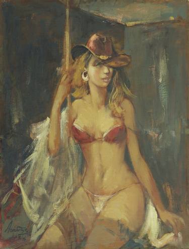 Original Figurative Erotic Paintings by Aramazd Petrosyan