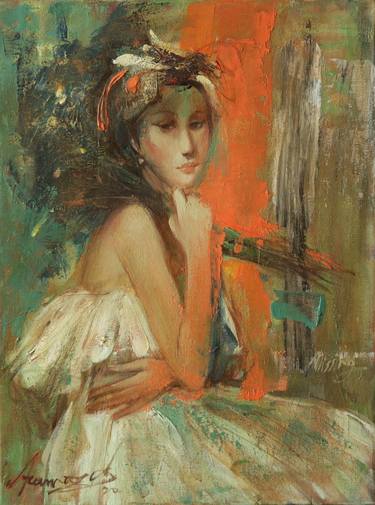 Original Figurative Love Paintings by Aramazd Petrosyan