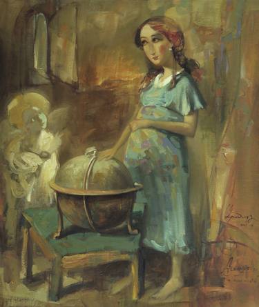 Original Figurative Women Paintings by Aramazd Petrosyan