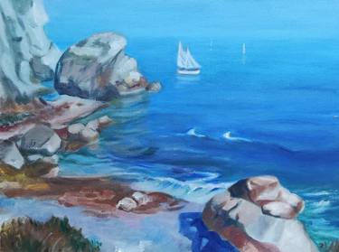 Original Impressionism Beach Paintings by Anastasia Brattseva