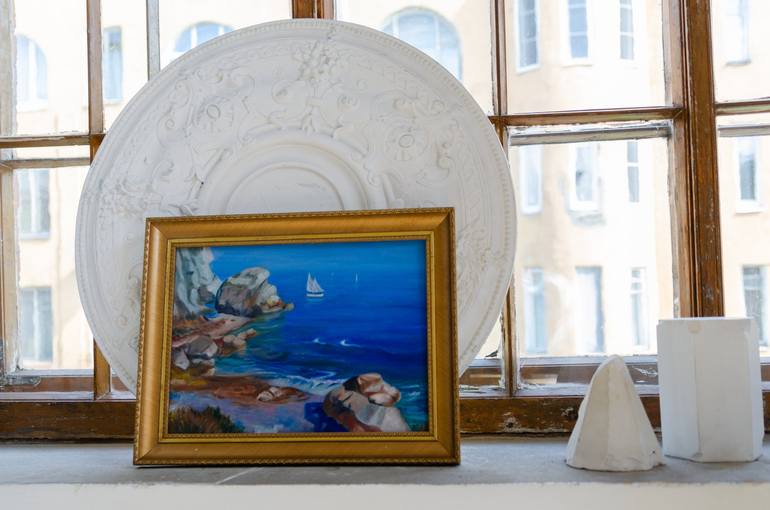 Original Classicism Beach Painting by Anastasia Brattseva