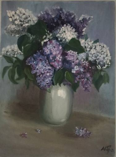 Original Impressionism Floral Painting by Anastasia Brattseva