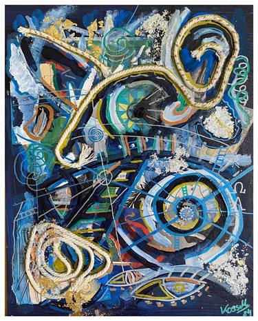 Original Abstract Expressionism Abstract Collage by Jakub Kossakowski