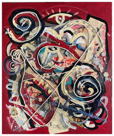 Original Abstract Expressionism Abstract Collage by Jakub Kossakowski