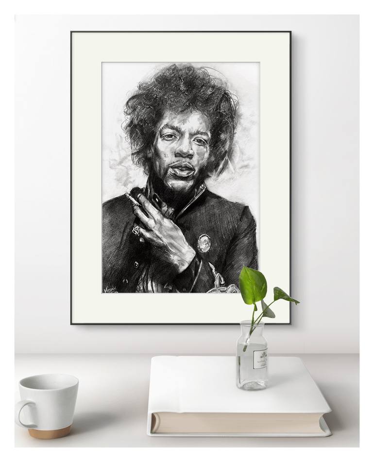 Original Black & White Music Drawing by Jakub Kossakowski