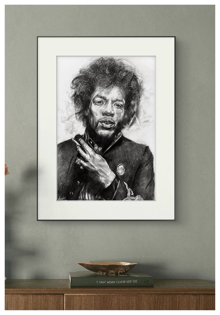 Original Black & White Music Drawing by Jakub Kossakowski