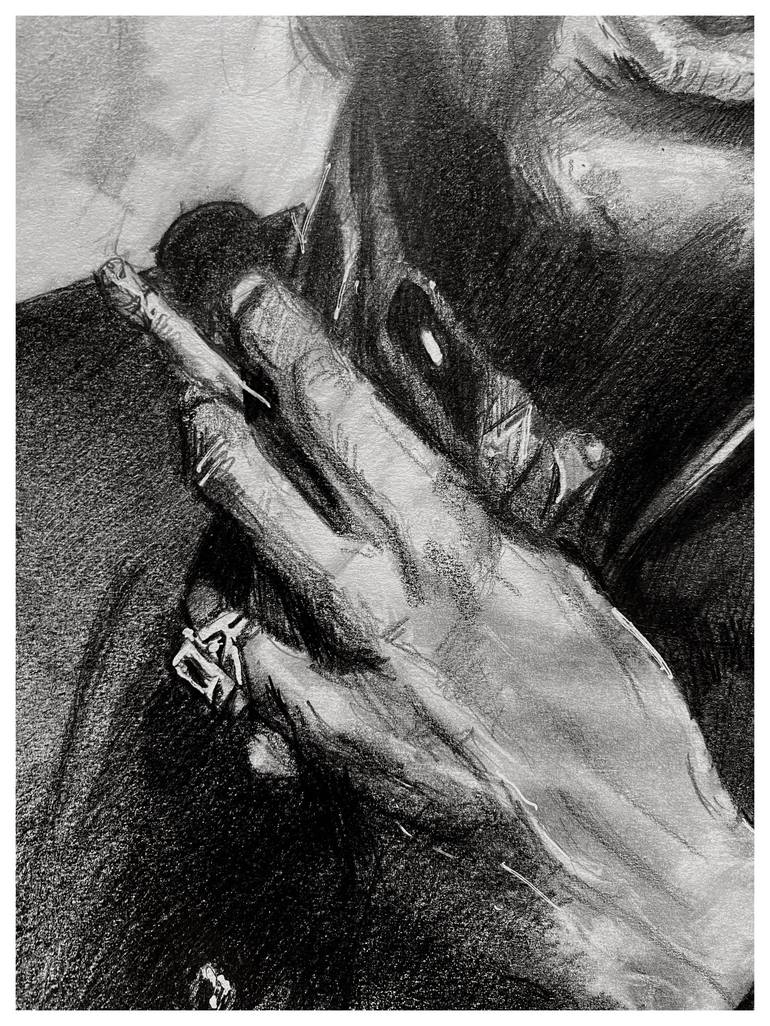 Original Black & White Music Drawing by Jakub Kossakowski