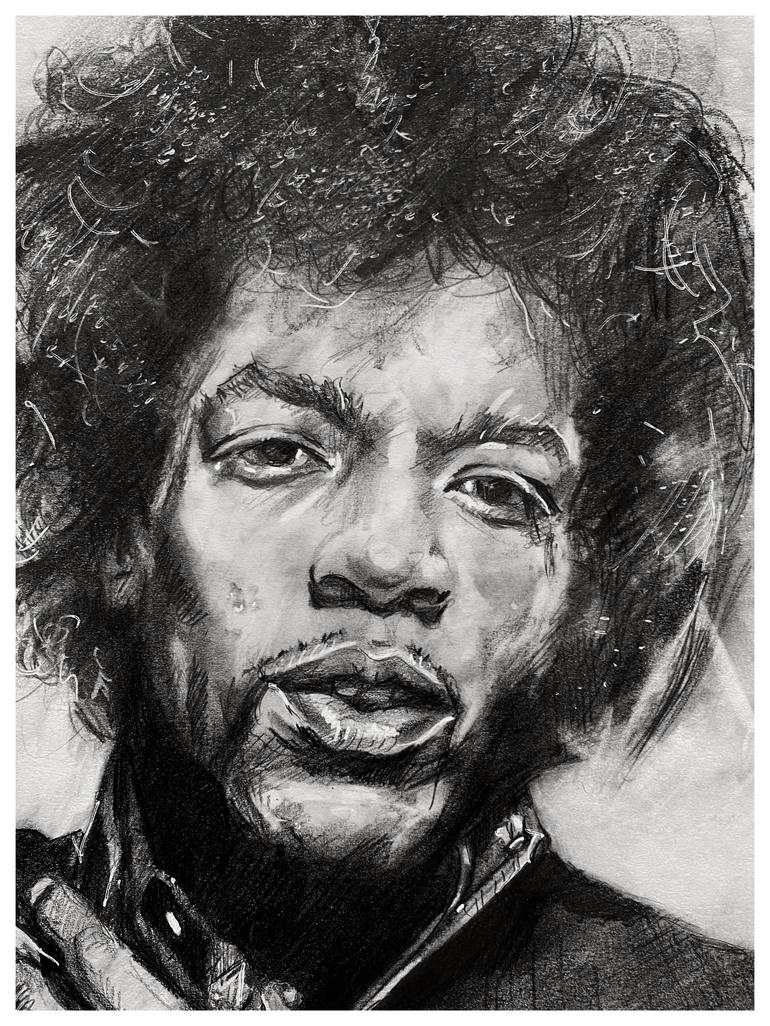 Original Black & White Music Drawing by Jakub Kossakowski